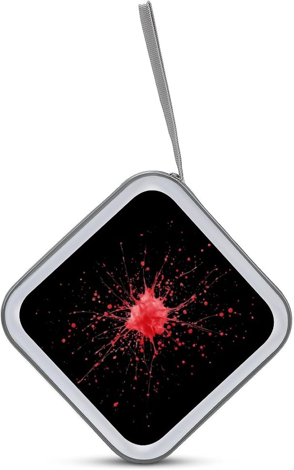 Red Splatter Blood Cells Protective CD Case Storage Rack 40 Capacity DVD Holder Organizer Car Travel