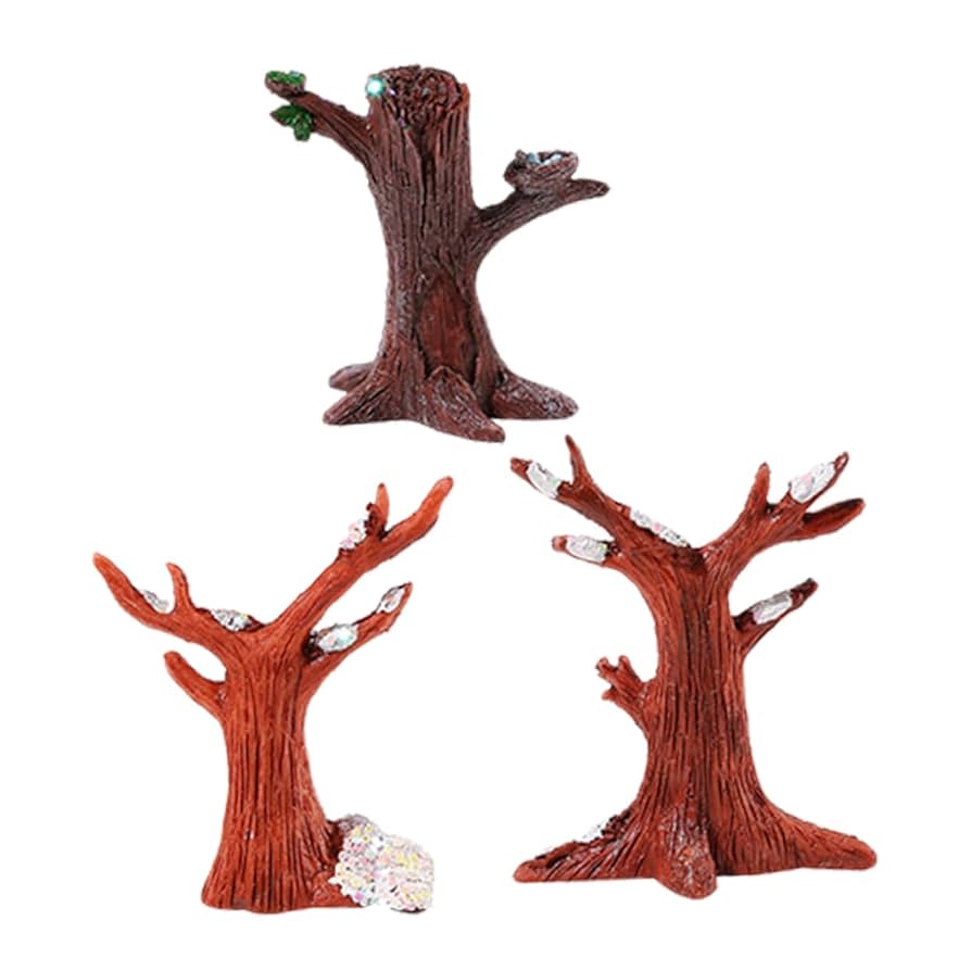 Amazon.co.jp: EXCEART 3個 模擬小さな木 ドールハウスの木の