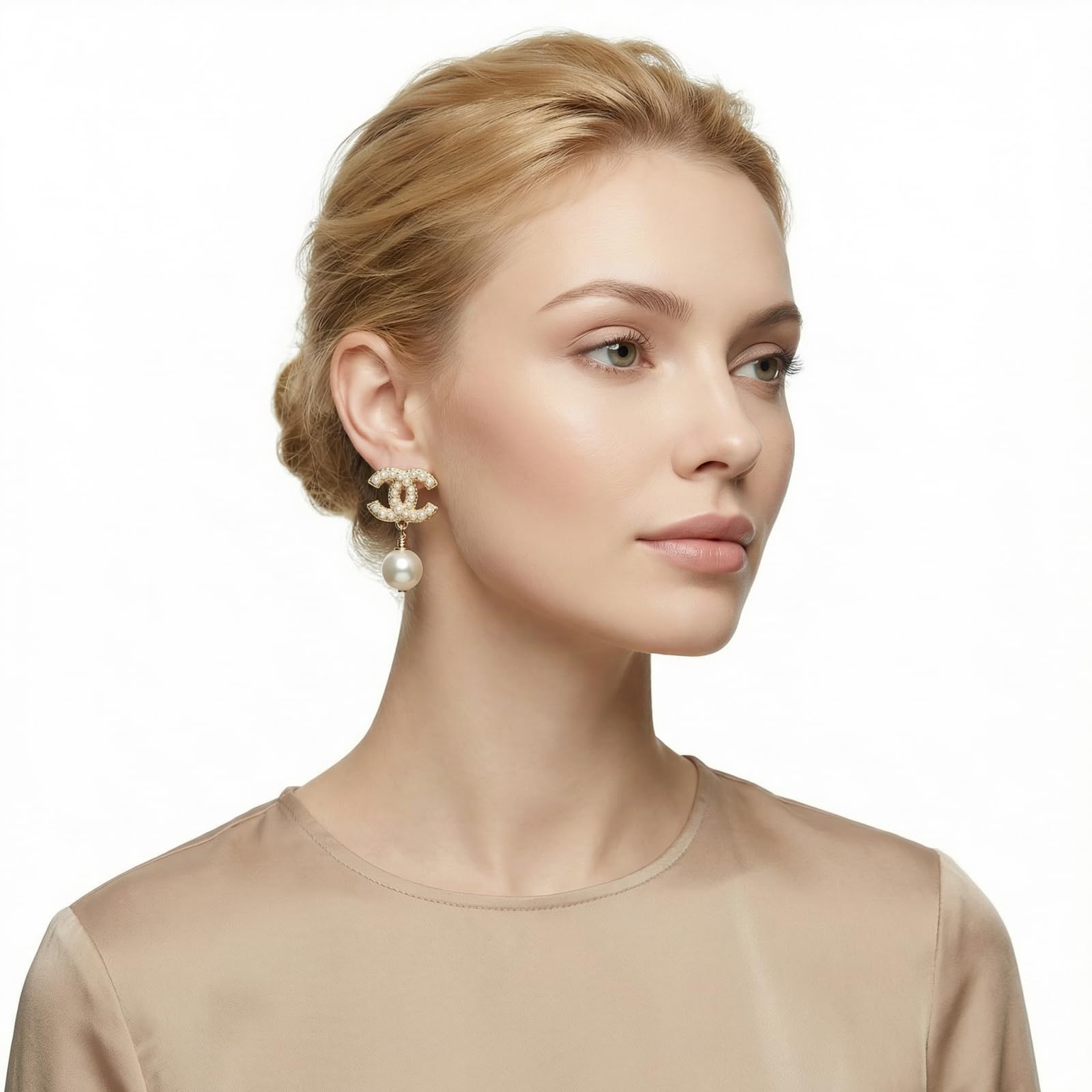 Moorehl 18K Gold Plated Copper Pearl Earrings Non-Allergenic Birthday Gift Baroque Exquisite Jewelry Shining And lustrous Earrings — view 5
