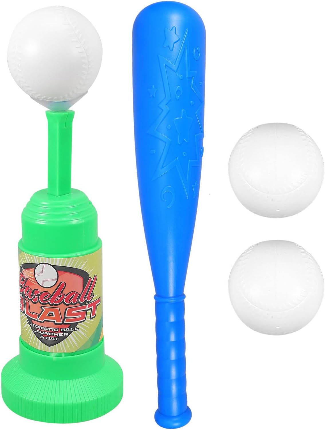 ifundom 1 Set T Ball Set for Kids Automatic Pitching Machine Adjustable Batting Tee and 3 Balls Toddler Baseball Toys Outdoor Sport Toy Games for Kids Boys and Girls