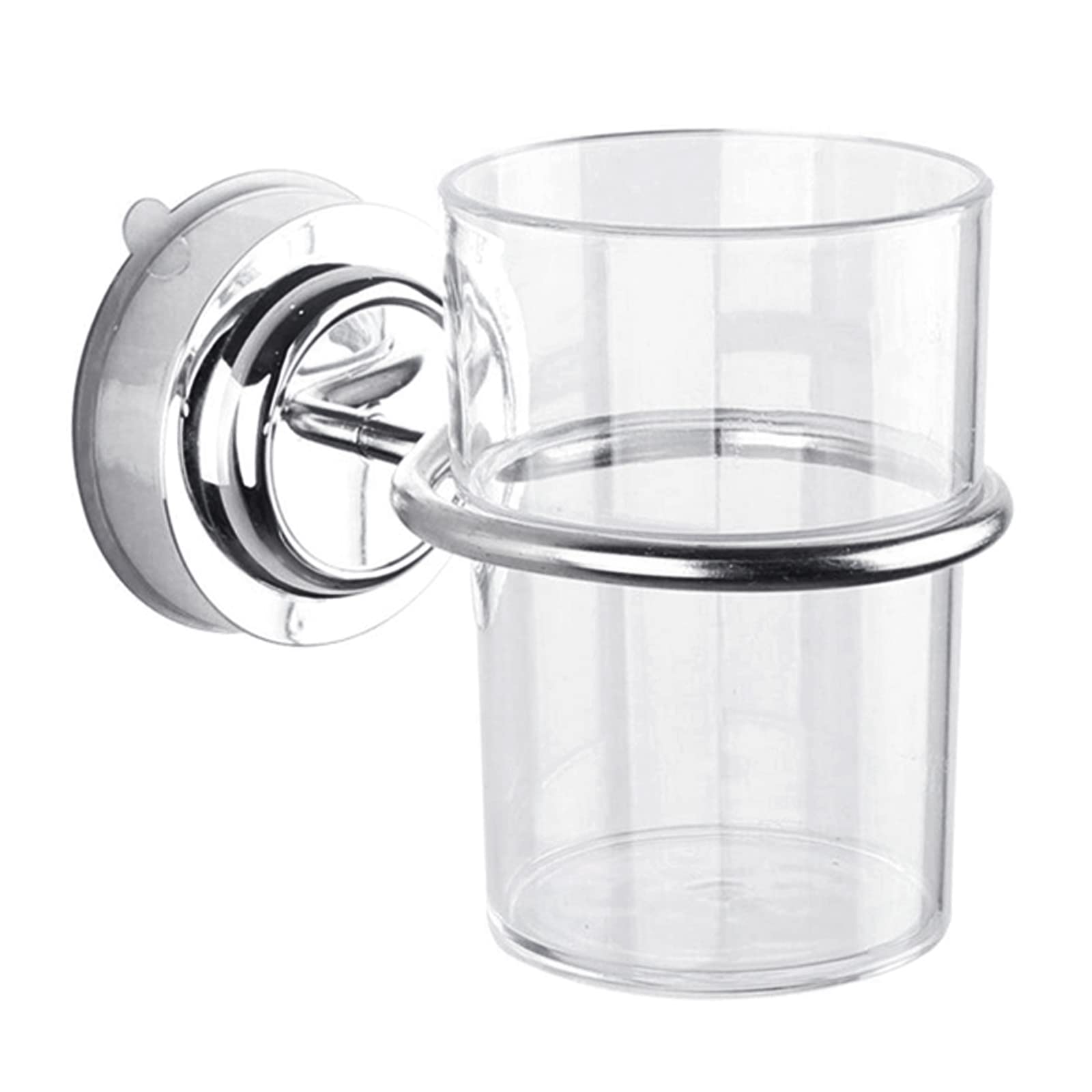 Osniyaw Single Cup Practical Wall Mounted Bathroom Suction Cup Toothbrush Holder, Mouthwash Cup, Toothpaste Storage Rack, Wall Toothbrush Holder For Bathroom