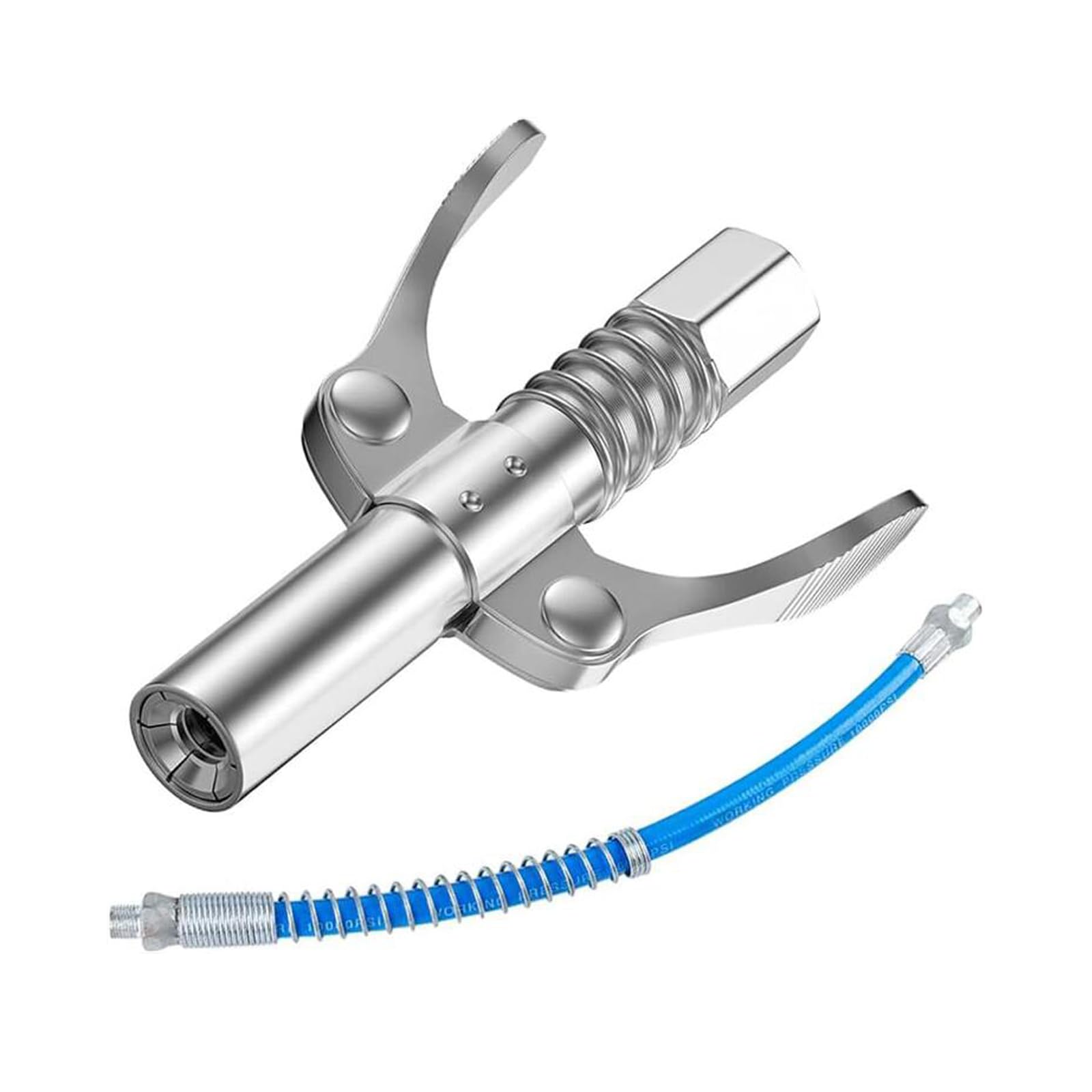 Cluoling グリスガン グリースガン グリース注入器 高圧ノズル カプラー 手動高圧グリースノズル ステンレス製 注油工具 30cmホース付き