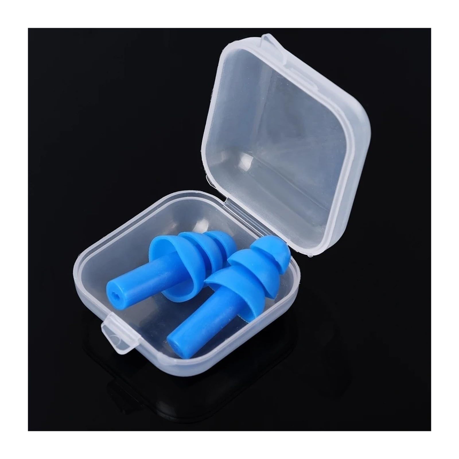Tapones de silicona reutilizables para los oídos, con cancelación de ruido, impermeables, para dormir (1 par (2 unidades)