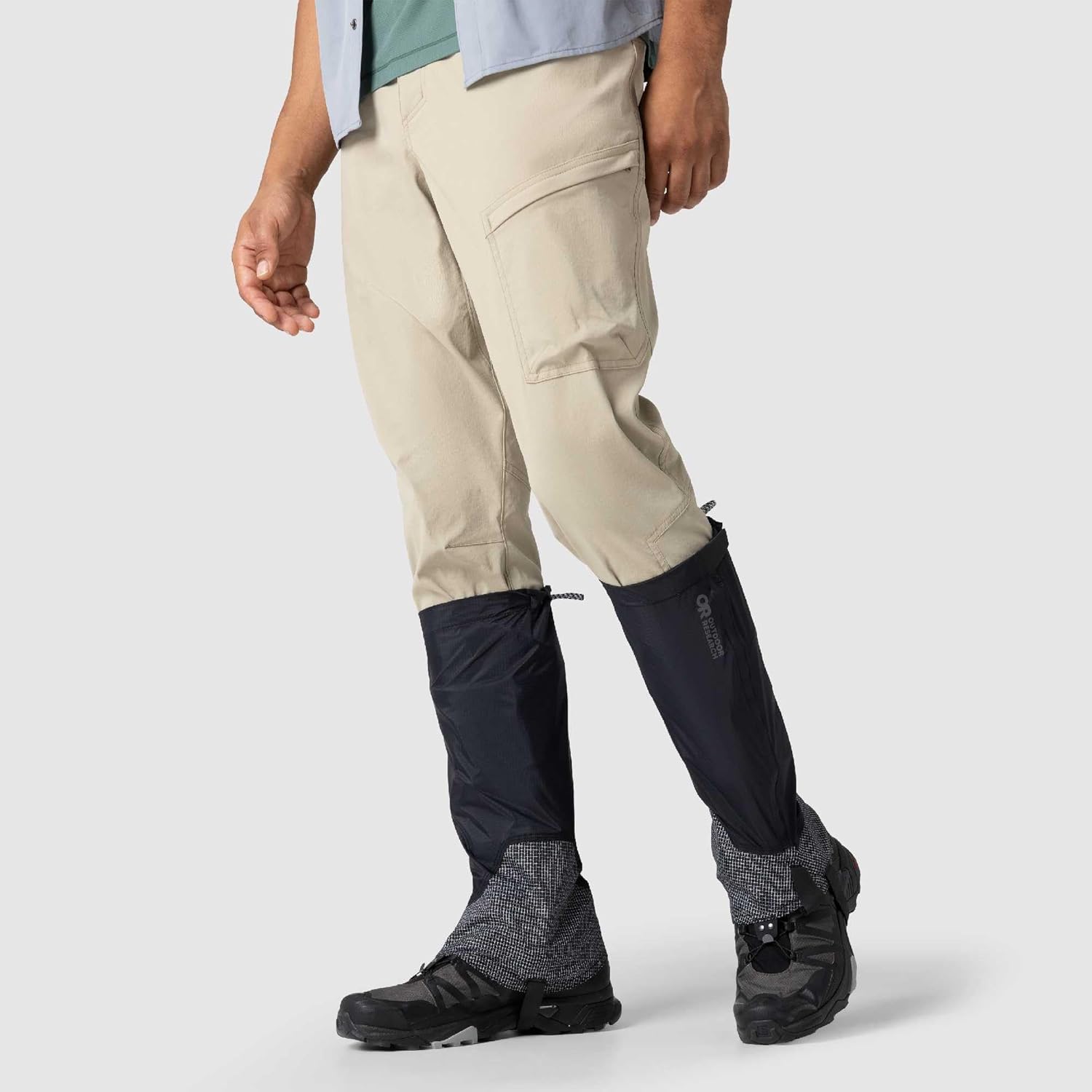 Outdoor Research Men's Helium UL Gaiter | Ultralight Waterproof Leg Guards for Hiking & Running, Cinch Top, Boot Lace Hook