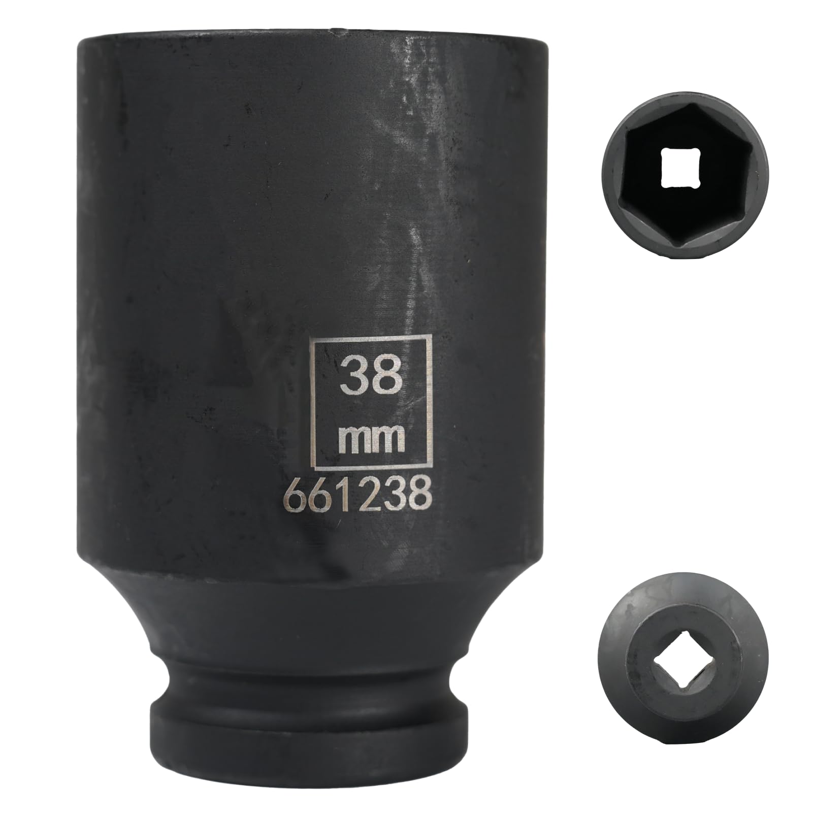 Flewdart 38mm deep Impact Socket 1/2 Drive, 38 mm 1/2" Square Drive 6 Point Cr-Mo, 78mm Length (1/2 38mm) — image 1