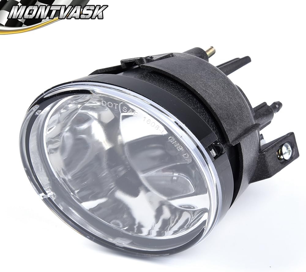 G-PLUS Front Fog Lights Assembly w/Bulbs Compatible with Nissan Titan 2004-2015/Fit Nissan Armada 2005-2007 Fog Lamp Assembly Clear Lens, faros antiniebla
