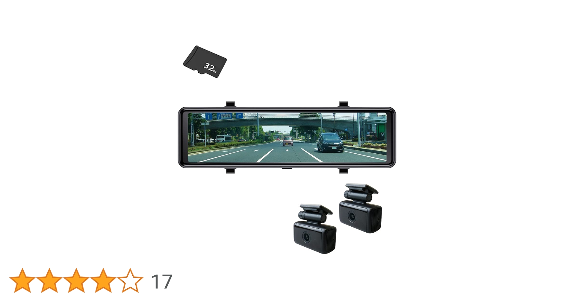 DreamMaker デジタルインナーミラー DMDR-31 10.88インチ DMDR-31「10.88インチ液晶前後録画付デジタルインナーミラー