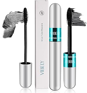 Vibely - Máscara de pestañas de fibra de seda...