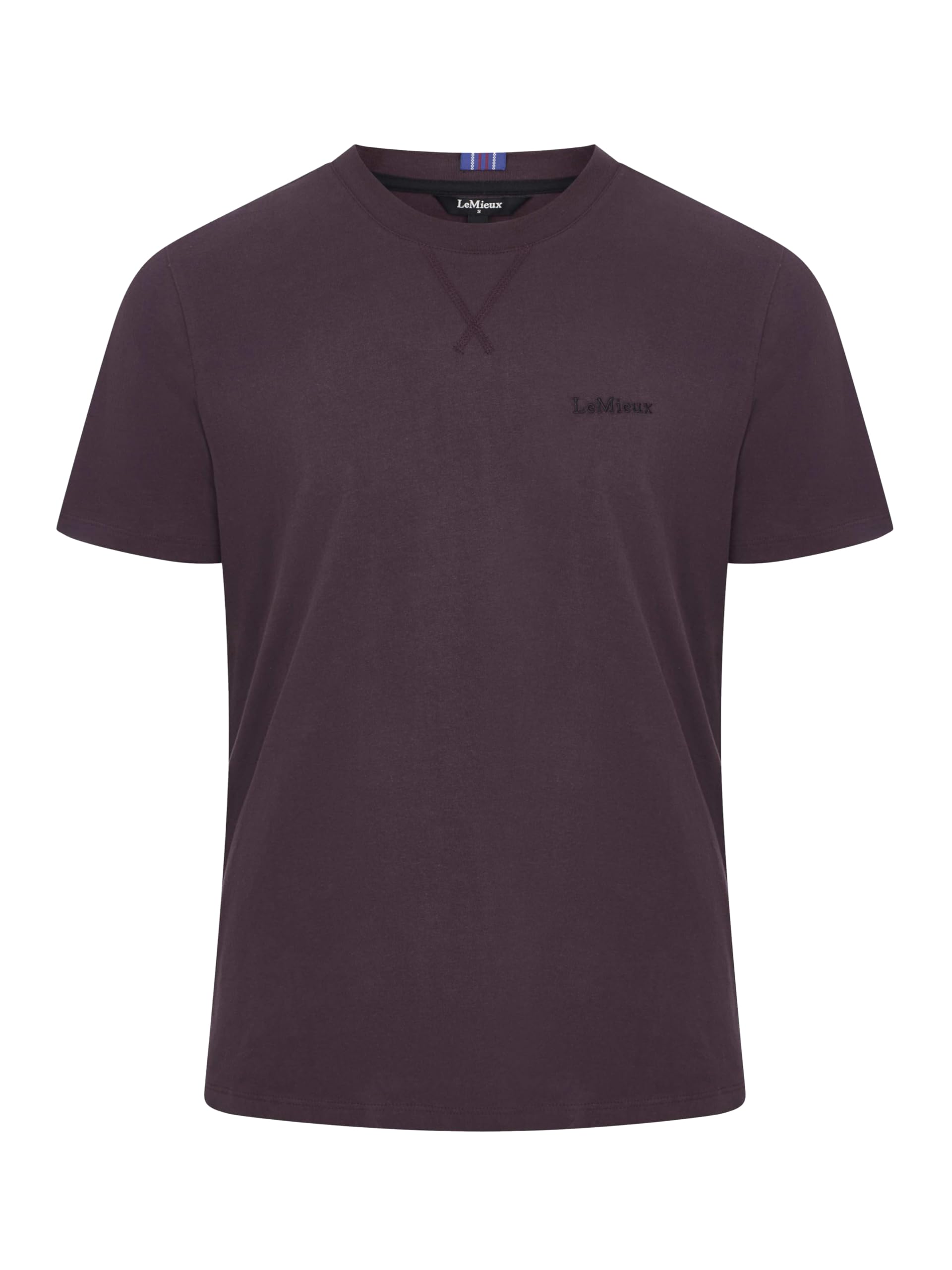 LeMieux Mens T-Shirt - Classic Relaxed fit - 100% Cotton - Damson - Medium