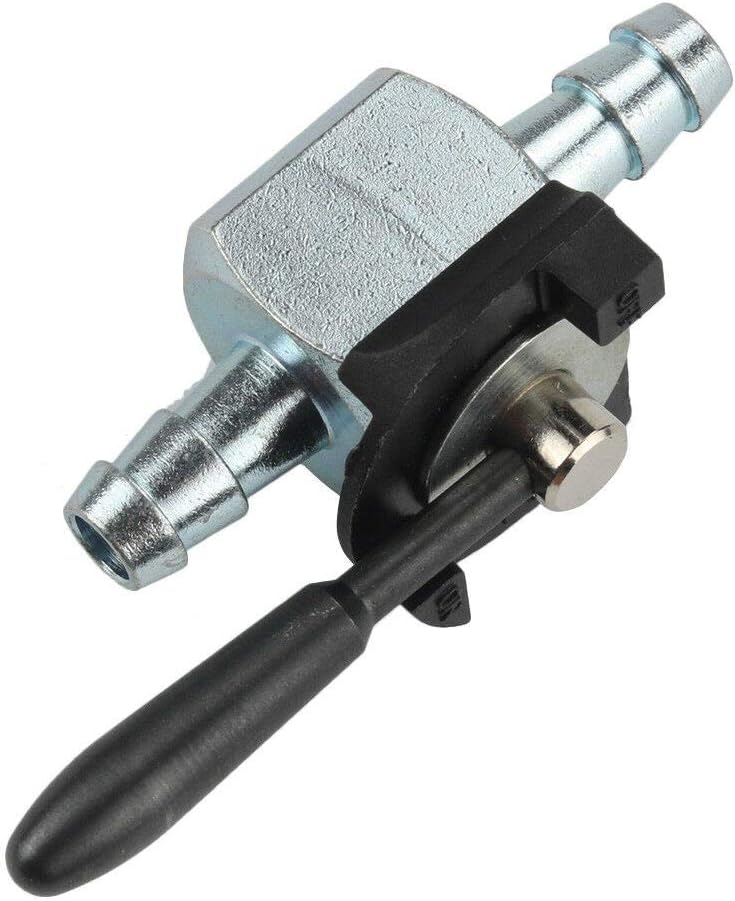 Fuel Shut Off Valve 1/4 Inch Line (Pack of 2) with clamp Fit for 180 Degree Oregon 07-403 07403 Scag 48568 Sunbelt B1SB868 Heavy-Duty Inline Cut Petcock Diesel Petrol Gas Shut Off Valve