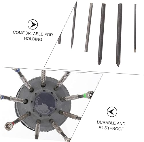 Miniatura 8 de Beaupretty Juego de pulseras Mini destornilladores, 9 piezas de destornillador plano de precisión, destornilladores de diferentes tamaños, kit de