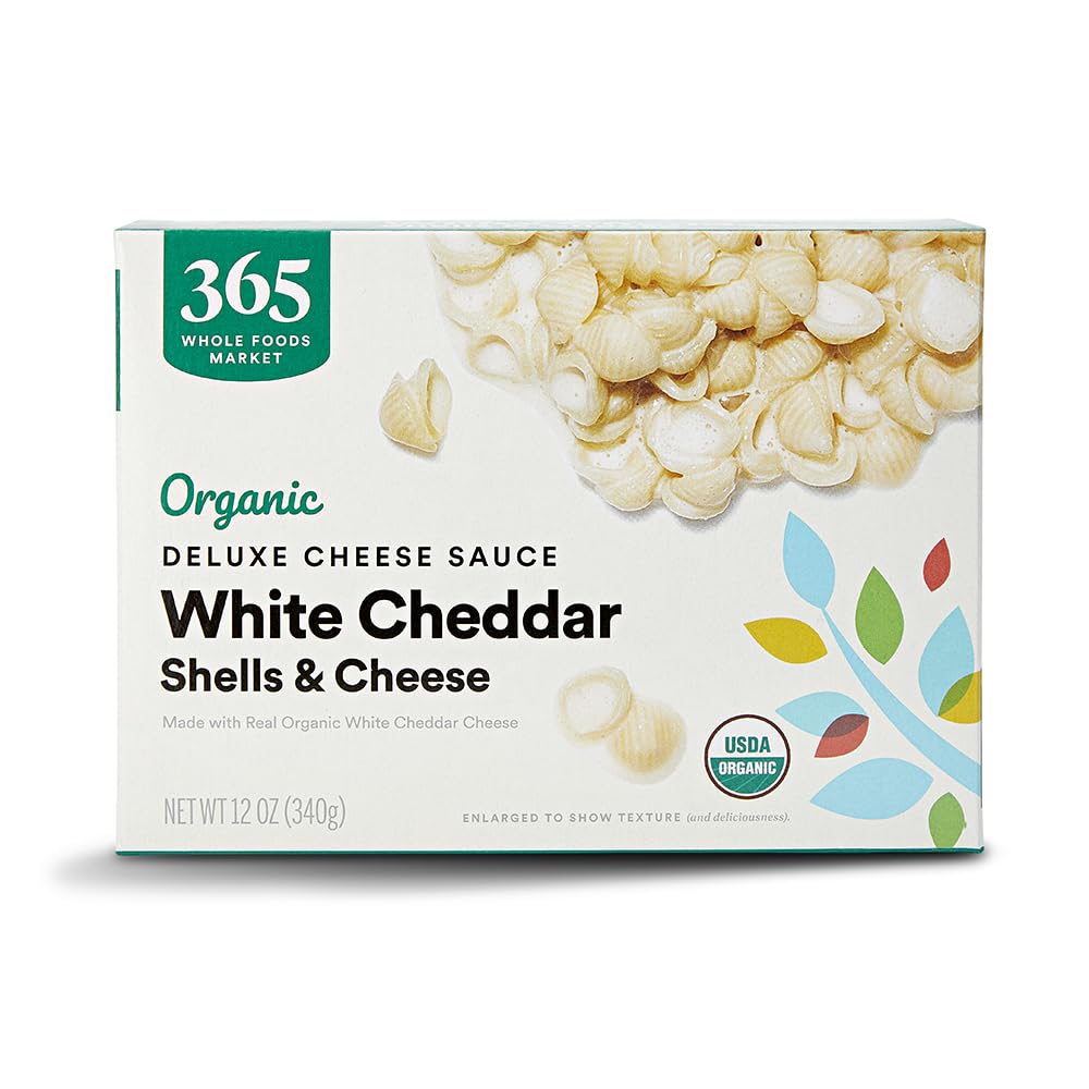 365 by Whole Foods Market, Organic White Cheddar Shells and Cheese Deluxe, 12 Ounce