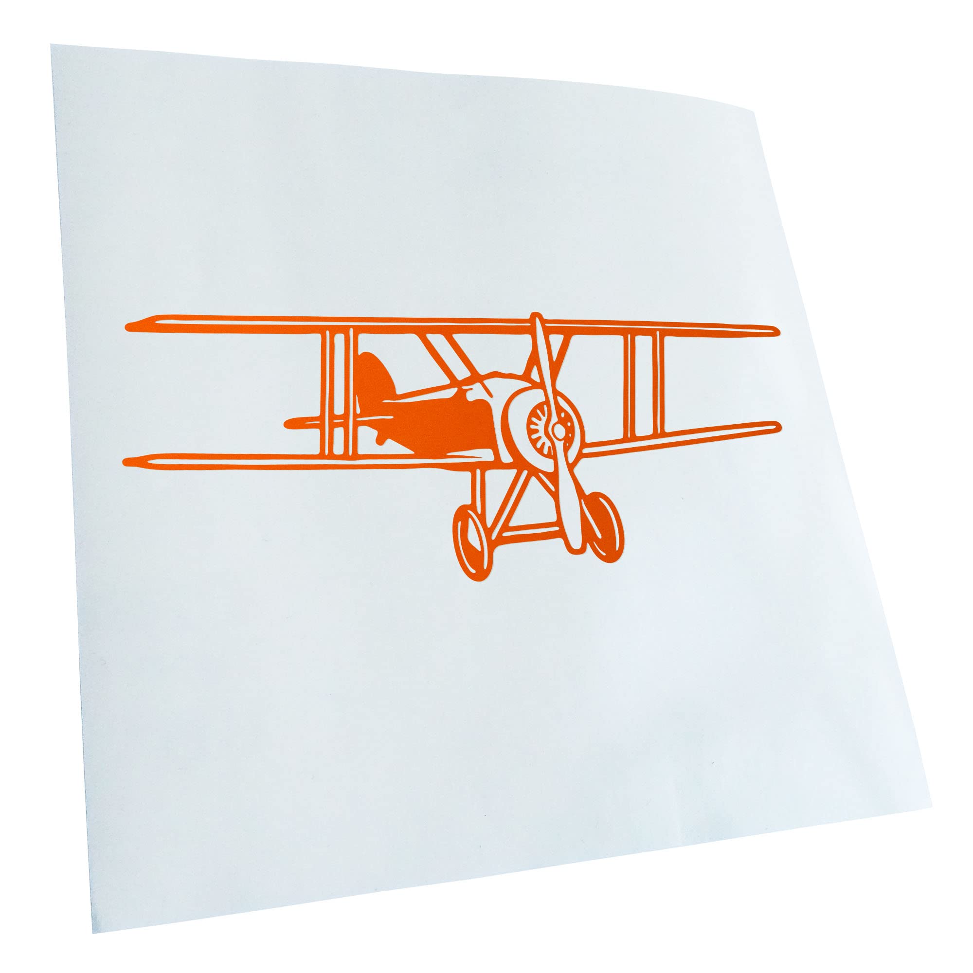 Kiwistar - Car Sticker - Orange - 50 x 20 cm Double Decker Aeroplane Sticker for Car, Laptop, Bicycle, Truck, Motorcycle, Multicoloured JDM Decal Racing