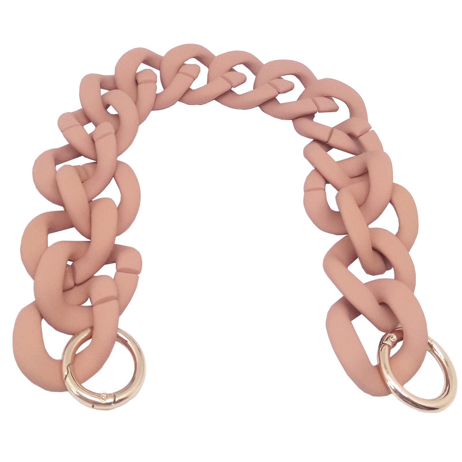 QINGSHENG 1Pcs 41cm/16Inch Resin Purse Bag Handles,Handbag Decoration Chain,for Bag DIY Bags Accessories(Pink)