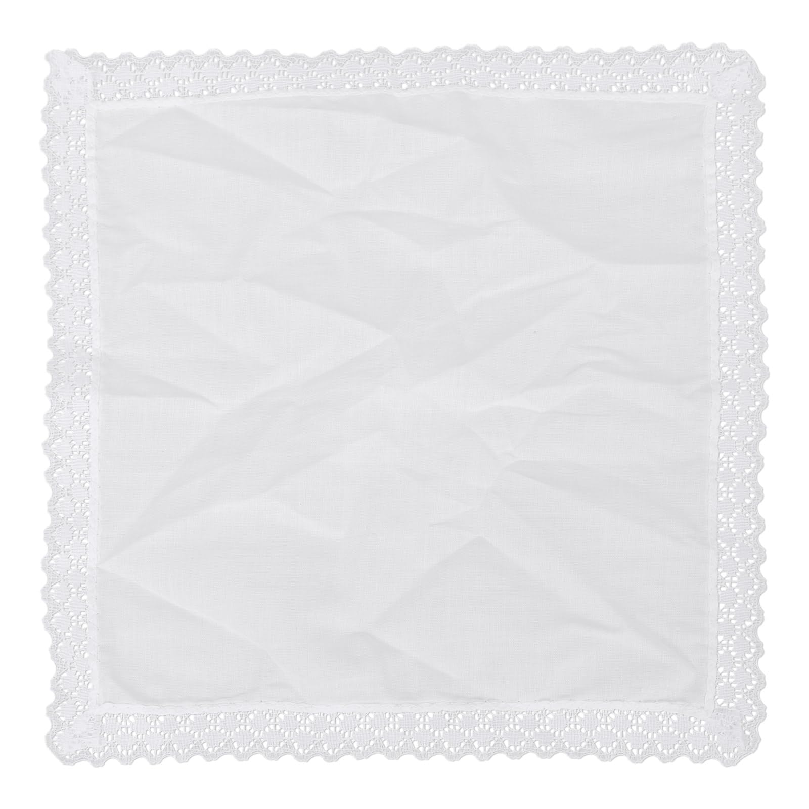 XuQiZZpp Wedding Handkerchief White Lace Pocket Handkerchief for Grooms Ladies Women Handkerchiefs Wedding Hankies