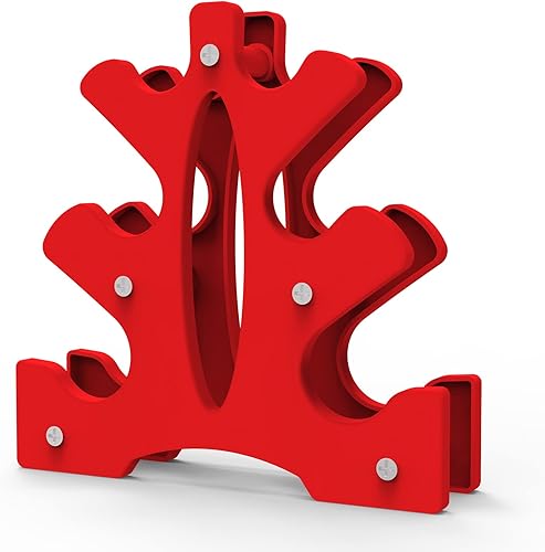 Vista 15 de Portzon Soporte para mancuernas, árbol de pesas de mano, diseñado para sostener mancuernas de neopreno, un par cada uno
