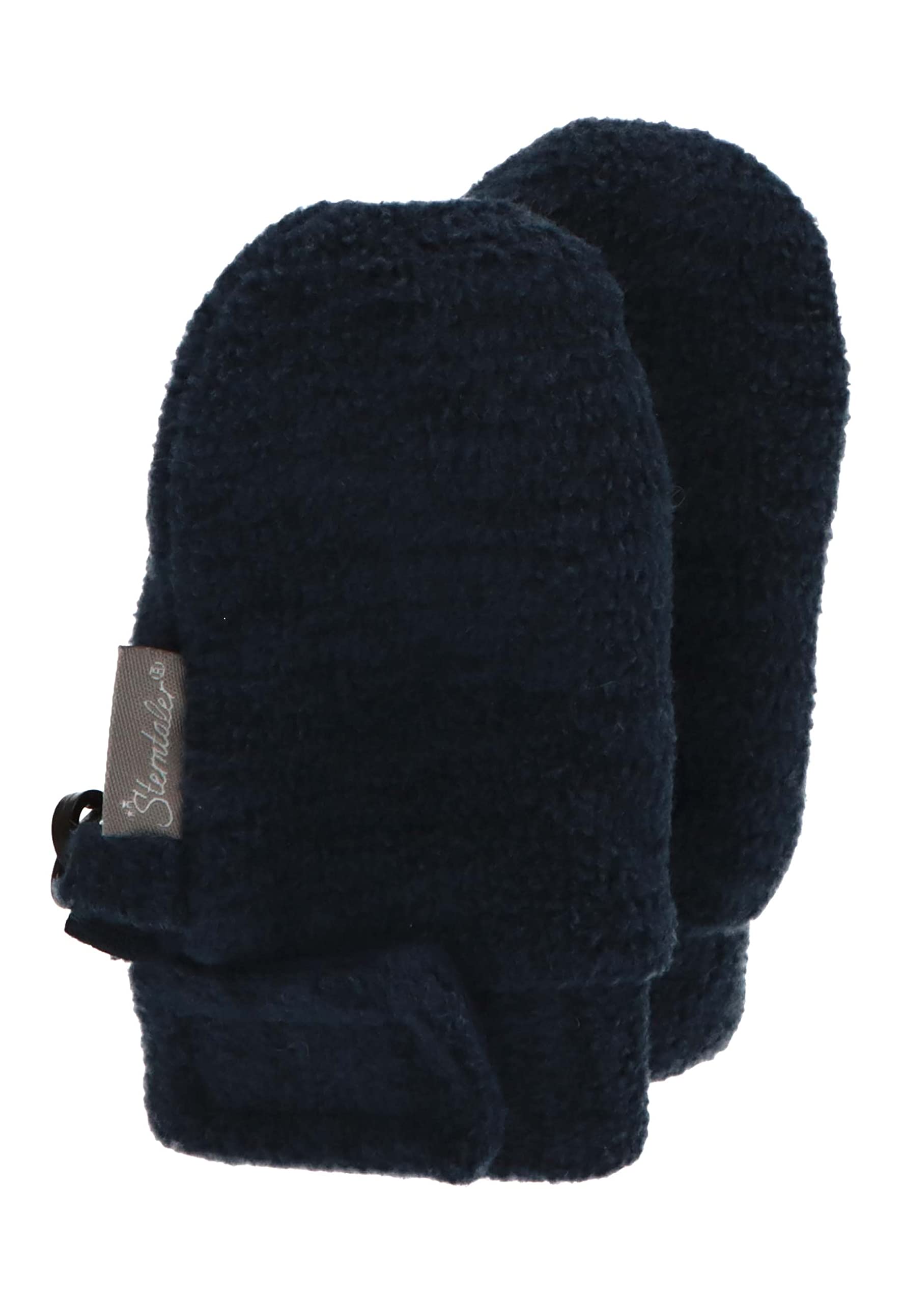 Sterntaler Unisex Children's Mittens Without Thumb Microfleece Melange (Recycled) Gloves, navy, 1