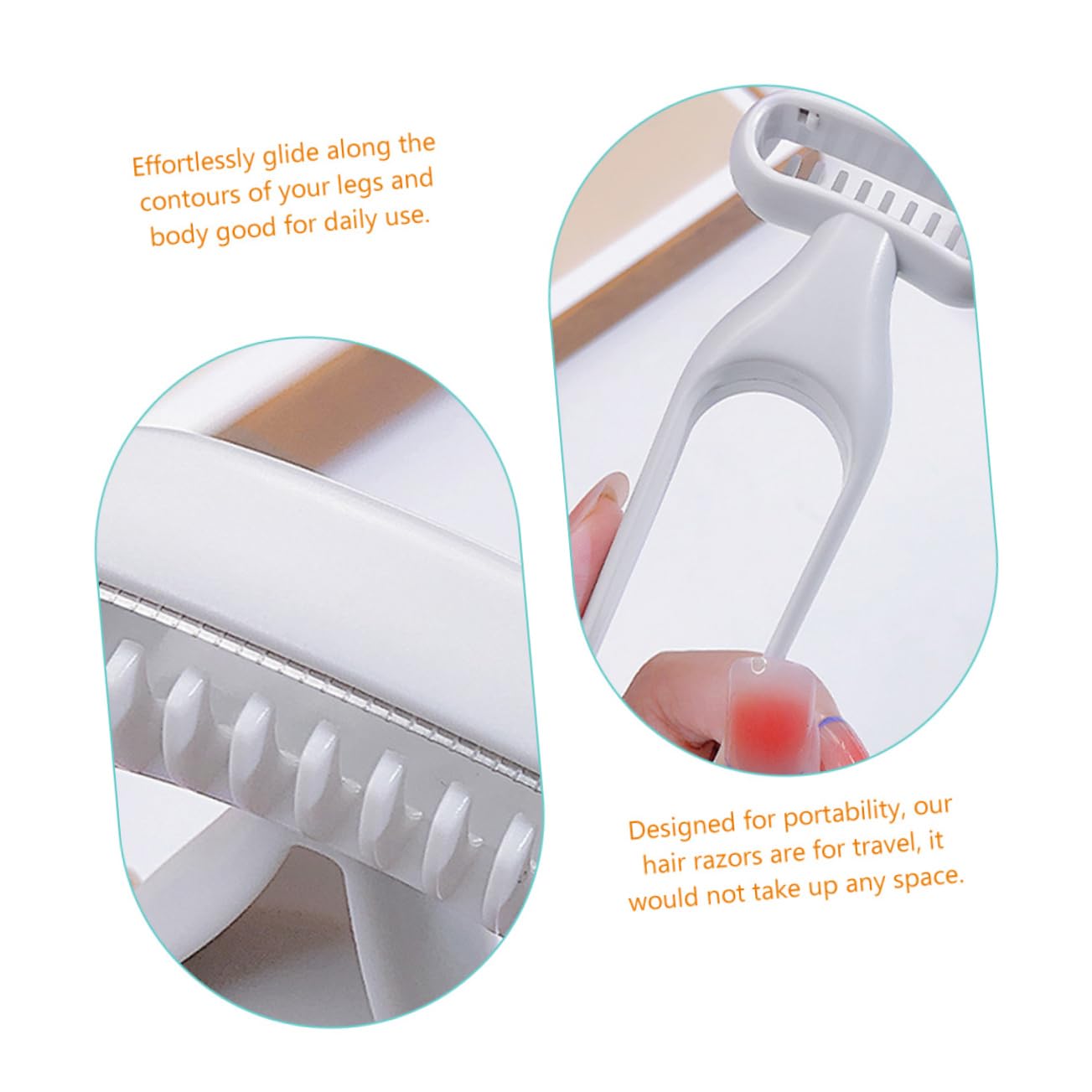 FRCOLOR 6pezzi Rasoio Manuale Per Donne Depilatore Sicuro Per Ascelle e Gambe Strumento Per Rimozione Design Ergonomico e