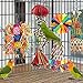 Bird Toys Rope Perch with Bell Colorful Bird Chewing Shredding Foraging Toys Parrot Swing Climbing Standing Hanging Toys Cage Accessories for Conure Cockatiel Budgies Lovebird