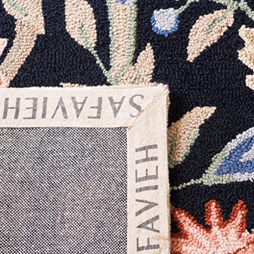 Safavieh Chelsea Collection 2'6" X 4' Black Hk248B Hand-Hooked French Country Wool Accent Rug #TOP5