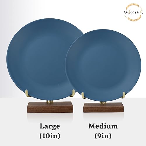 Miniatura 4 de Platos llanos de paja de trigo de 10 pulgadas, irrompibles, juego de 8 platos de plástico aptos para lavavajillas y microondas reutilizables, platos