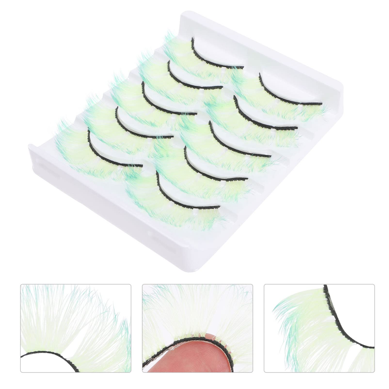 25pares Pestañas Postizas Fluorescentes De Para Maquillaje De Fiesta Ligeras y Cómodas Para Bodas y Eventos Especiales