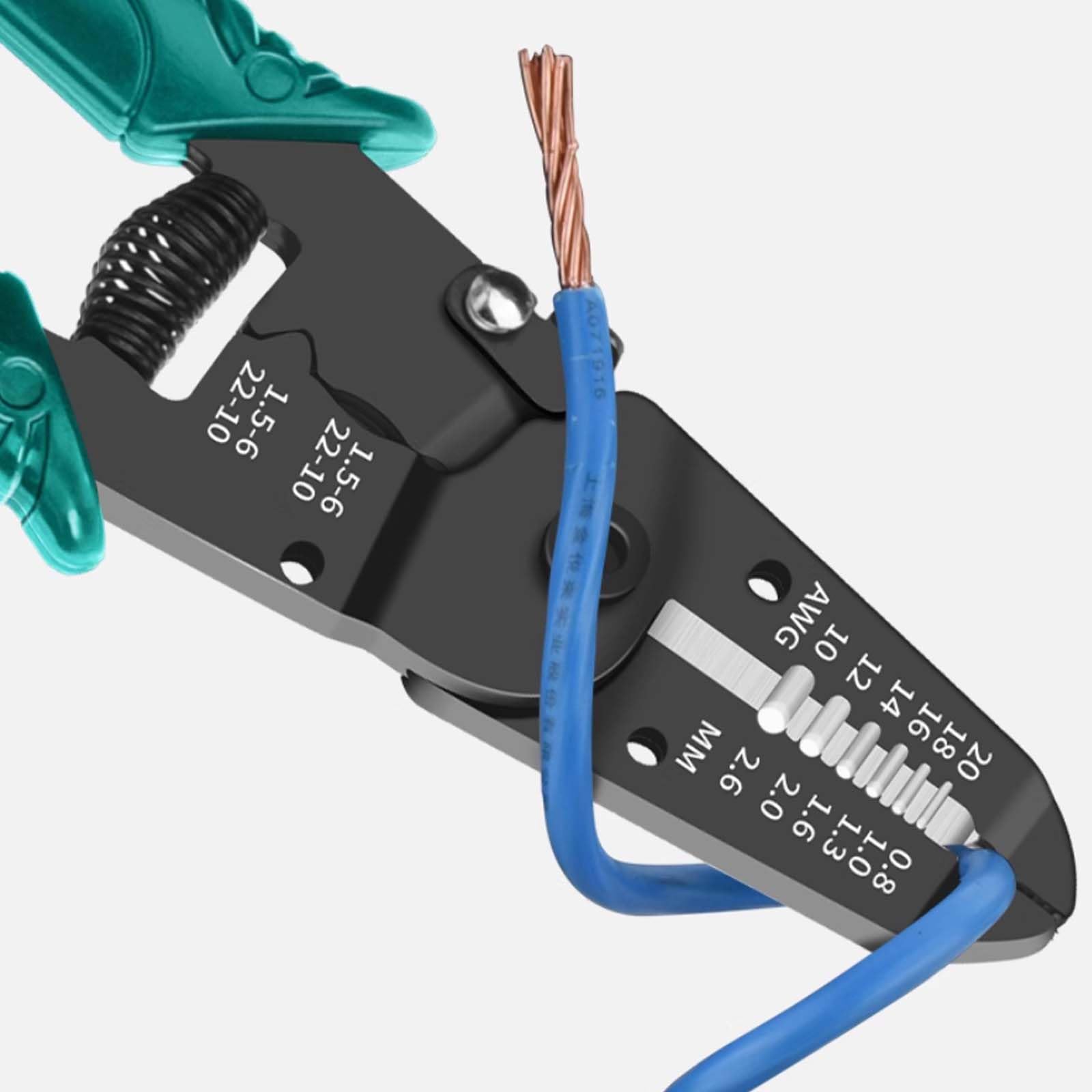 Tijeras de Pico de Pato para Electricista, para Pelar Cables, con Aislamiento Automático, con Cuchilla Afilada (6 Pulgadas)