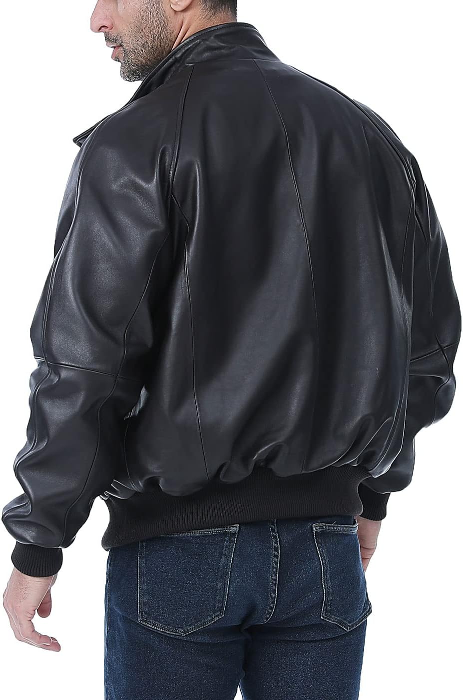 Landing Leathers Men WWII Leather Bomber Jacket with Removable Liner (Also available in Big & Tall)