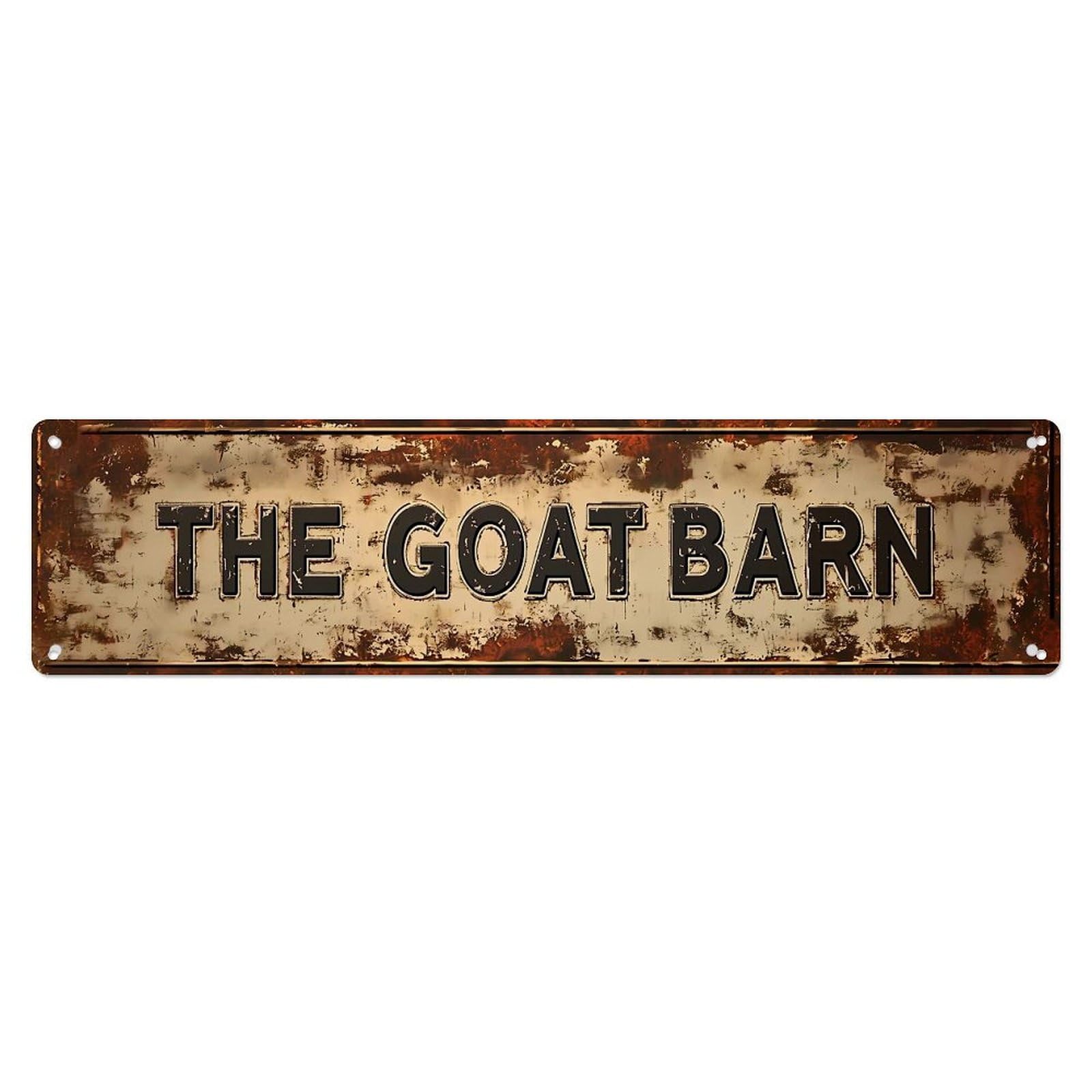 Jdyansheng Vintage The Goat Barn Sign Tin Sign Metal Poster Metal Signs For Home Man Cave Bar Cafe Kitchen Laundry Room Wall Decorations 4X16 Inches
