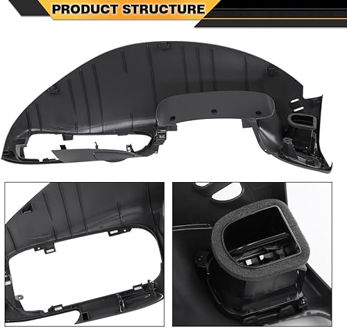 Miniatura 8 de Bisel de tablero gris grafito compatible con Ford F150 1997-2003. Compatible con Ford Expedition 1997-2003