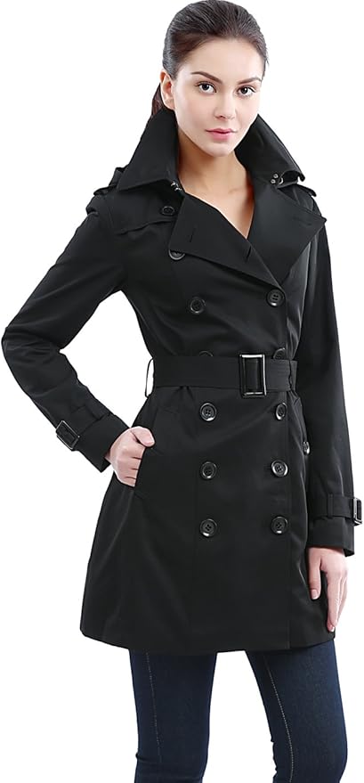 Women's hooded trench coat uk Clearance