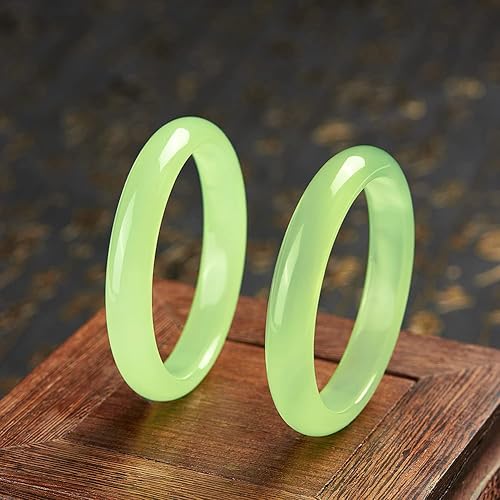 Miniatura 4 de XiskCan Large Size 62mm Jade Bangle Bracelet for Women, Good Luck Gifts