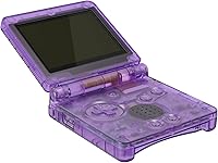 Vista 2 de IPS Ready Upgraded eXtremeRate Clear Atomic Purple Custom Replacement Housing Shell for Gameboy Advance SP GBA SP Compatible with Both IPS &