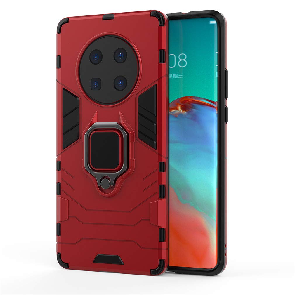 CHcase Huawei P40 Pro Funda, Anillo Metálico Sujeción Soporte Antichoque Rígido Caja (Funciona con el Montaje de Coche Magnético) Doble Capa Sólido Case Carcasa para Huawei P40 Pro -Black Plus Gray — view 60