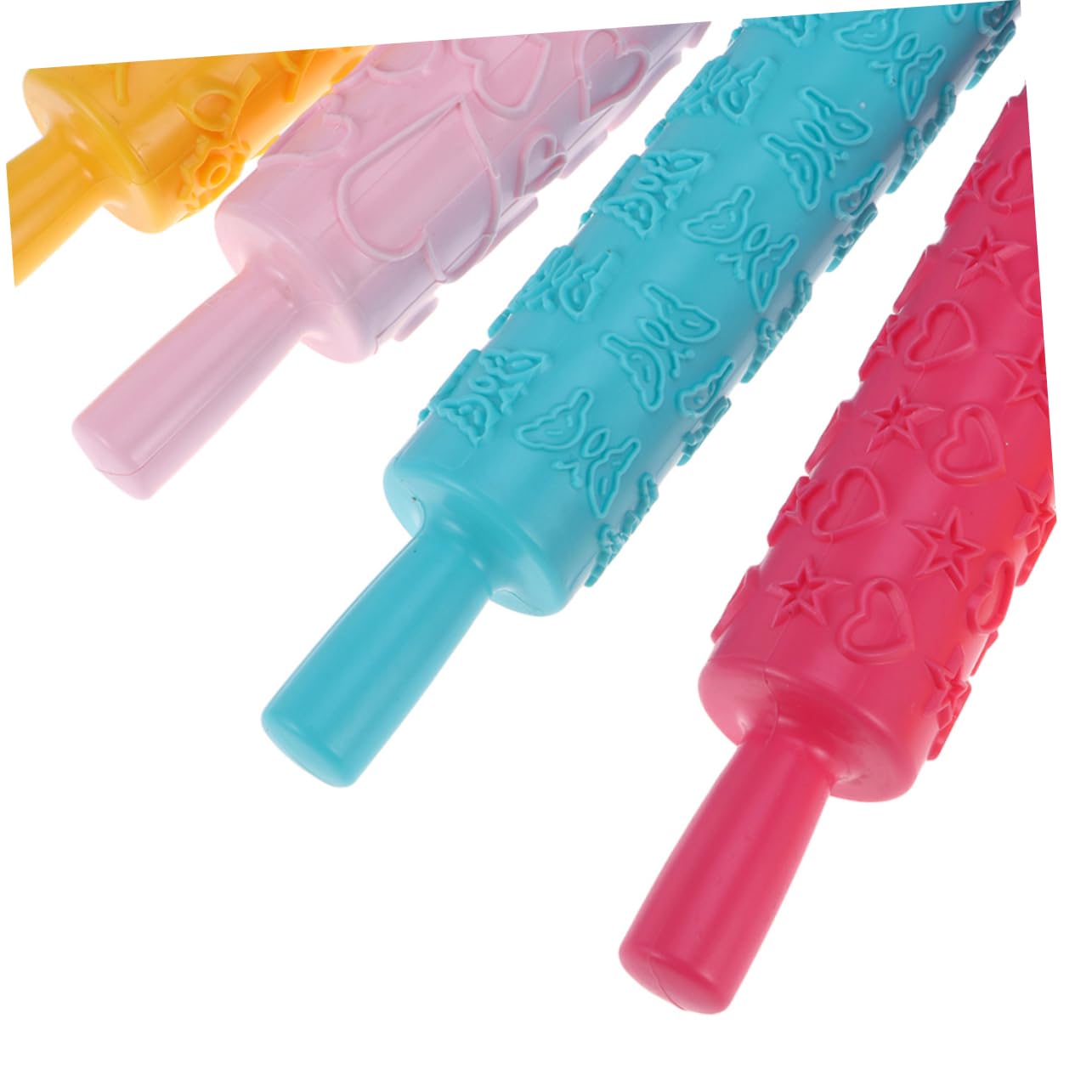LABRIMP 5pièces Pâtisserie Plastique avec Motifs Embossés pour Décoration De Gâteaux Outil Multifonctionnel pour Pâtisserie Cuisine Plusieurs Styles