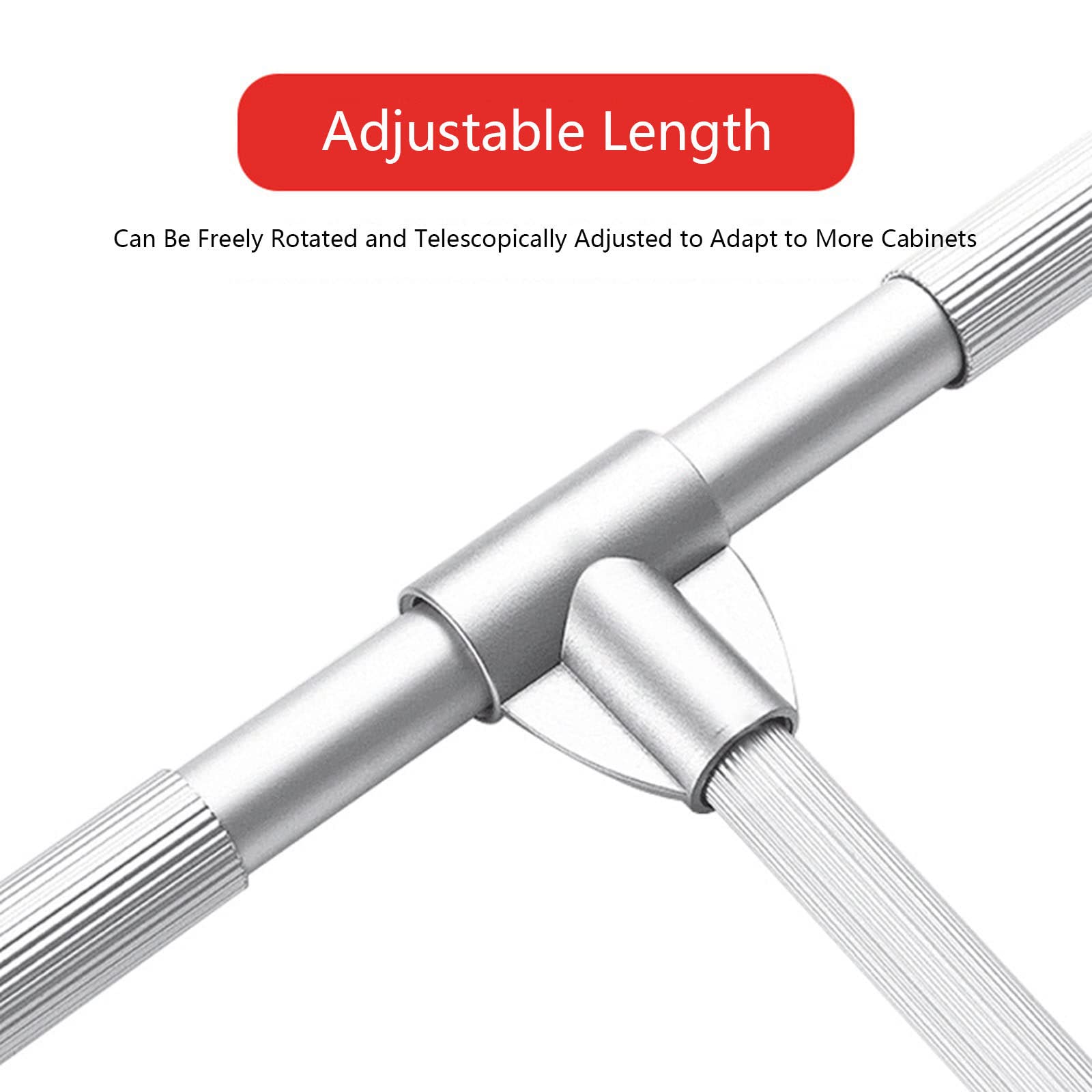 Asta appendiabiti regolabile per armadio, larghezza estensibile 530 1150 mm, asta appendiabiti per appendere vestiti, supporta fino a 50 kg di capacità di peso
