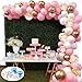 Produktbild 127 Stück Ballon Girlande Kit SPECOOL Latex Konfetti Luftballons Rosa Weiß Ballons Partyzubehör für Hochzeit Geburtstag Party Dekorationen (Goldpink)