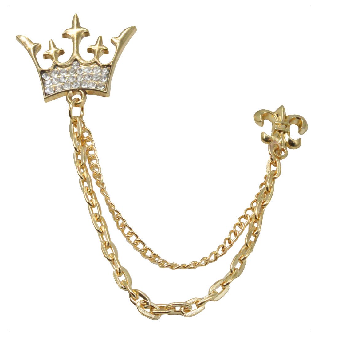 Sullery King Crown Metal Brooch Pin Men Women Chain Crystal Rhinestone Tassel Brooch Gold Alloy Brass Crystal Brooch For Men And Boys (B0924W7KQ3) Amazon Price History, Amazon Price Tracker