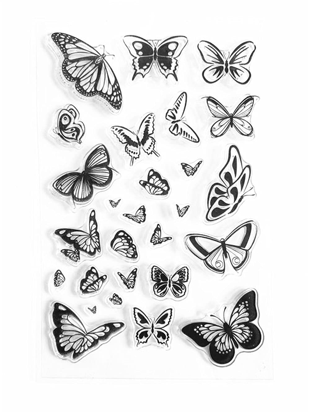 Arrietty Different Butterflies Clear Stamps for Card Making Decoration and DIY Scrapbooking Tools Rubber Stamps
