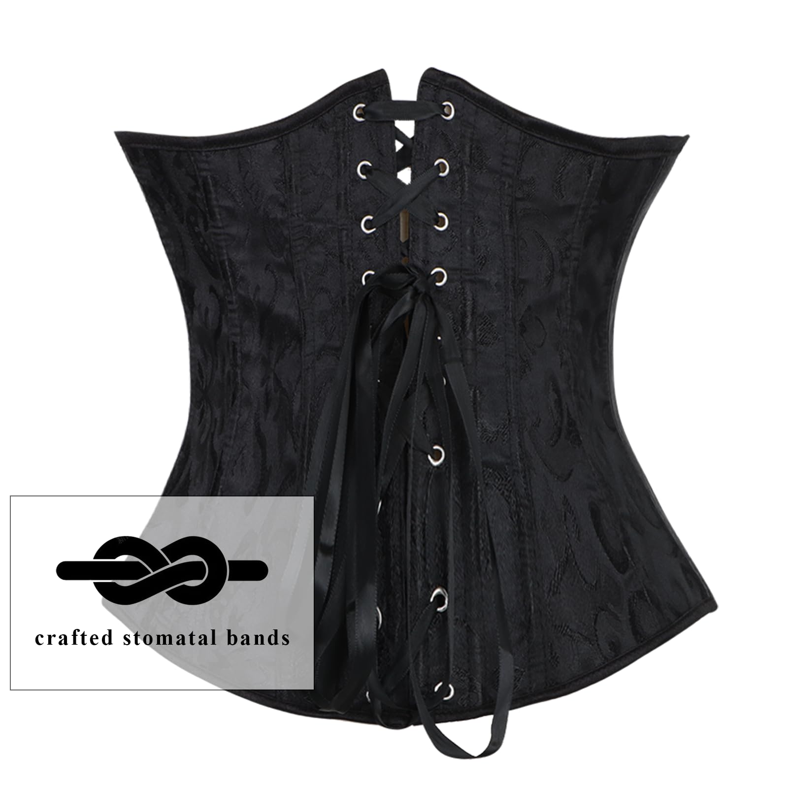 Corset à lacets en satin sous la poitrine pour femme, serre-taille sous la poitrine, haut gainant, buste