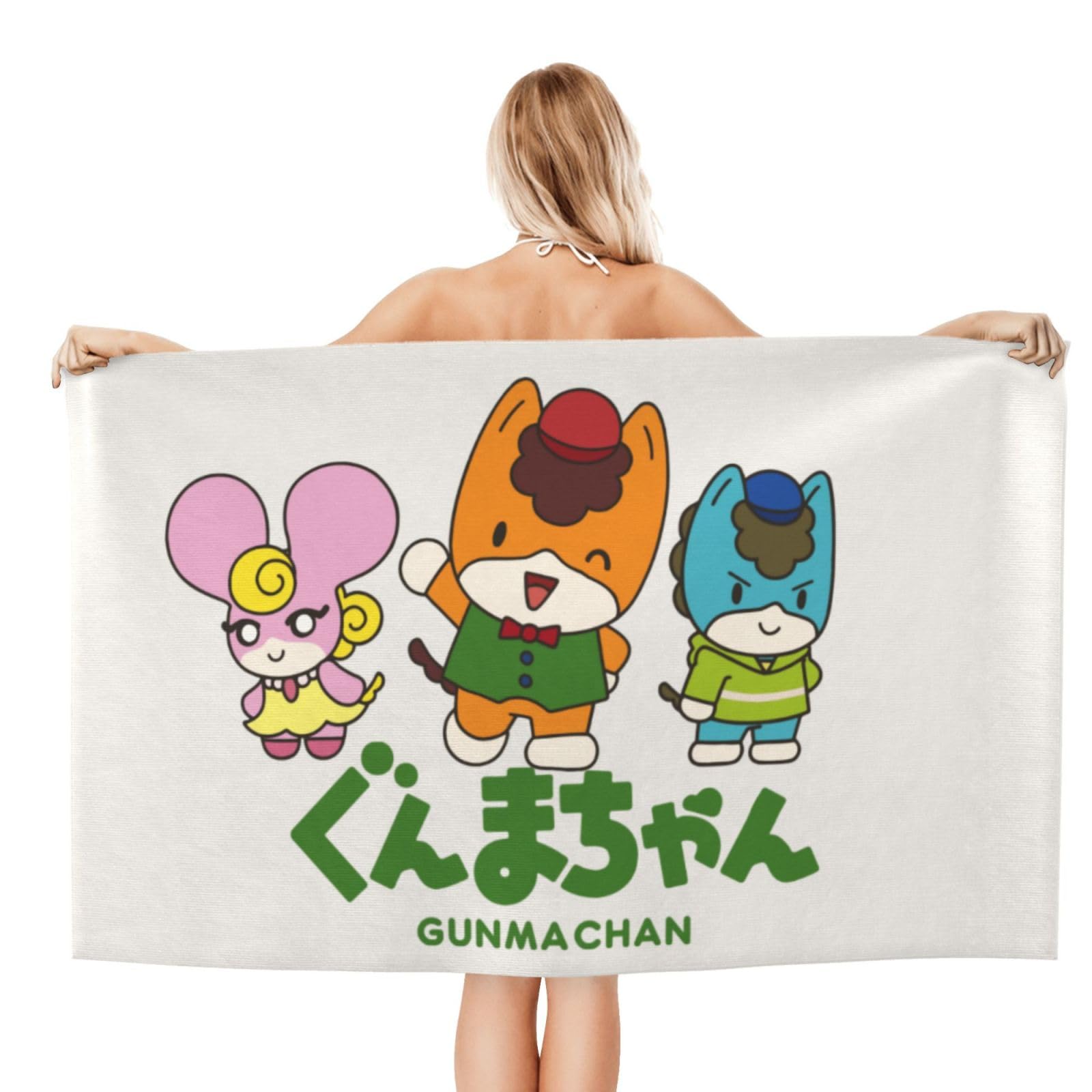 Amazon｜ぐんまちゃん バスタオル アニメタオル フェイスタオル 吸水性