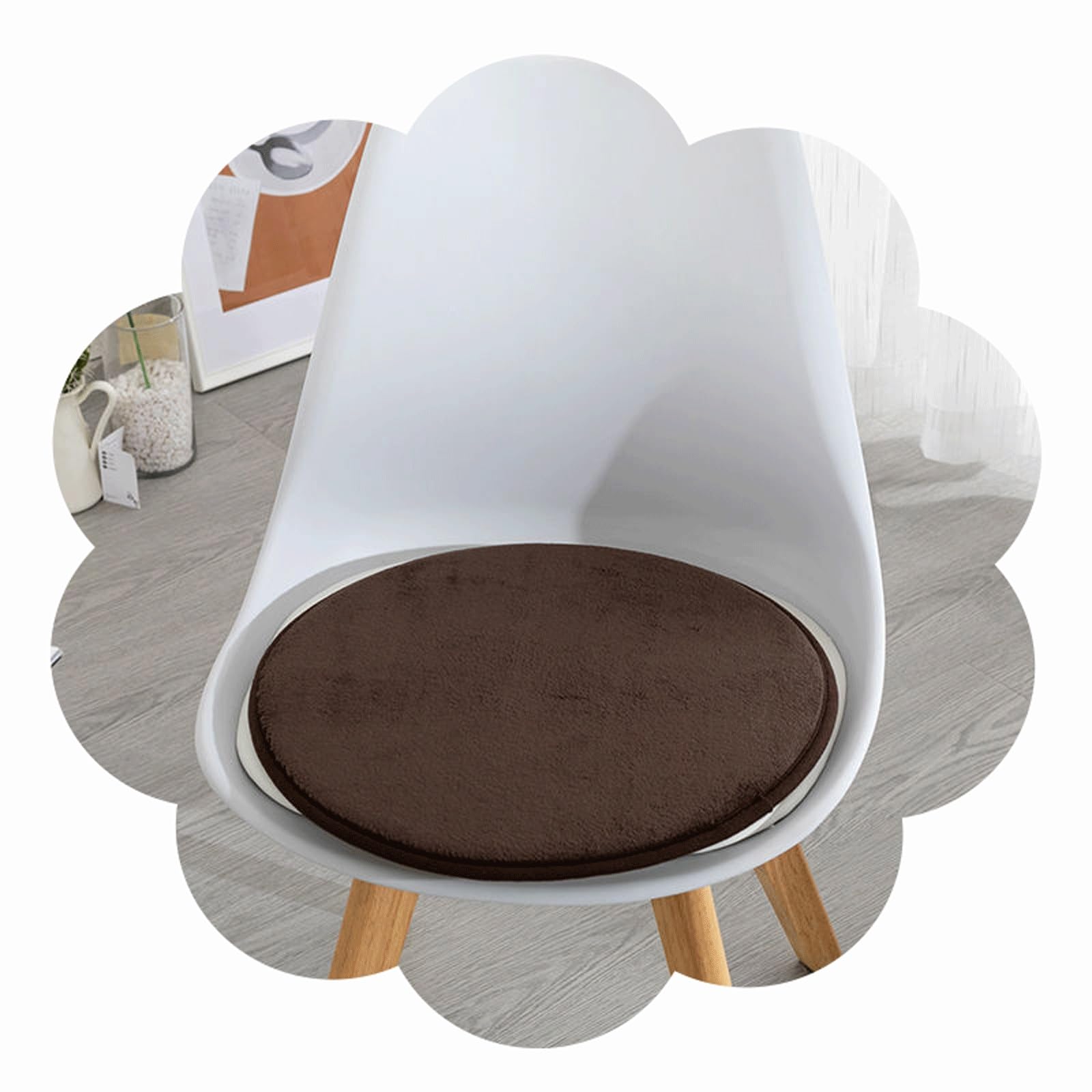 Coussin de siège de tabouret rond antidérapant en mousse douce pour chaise de bureau