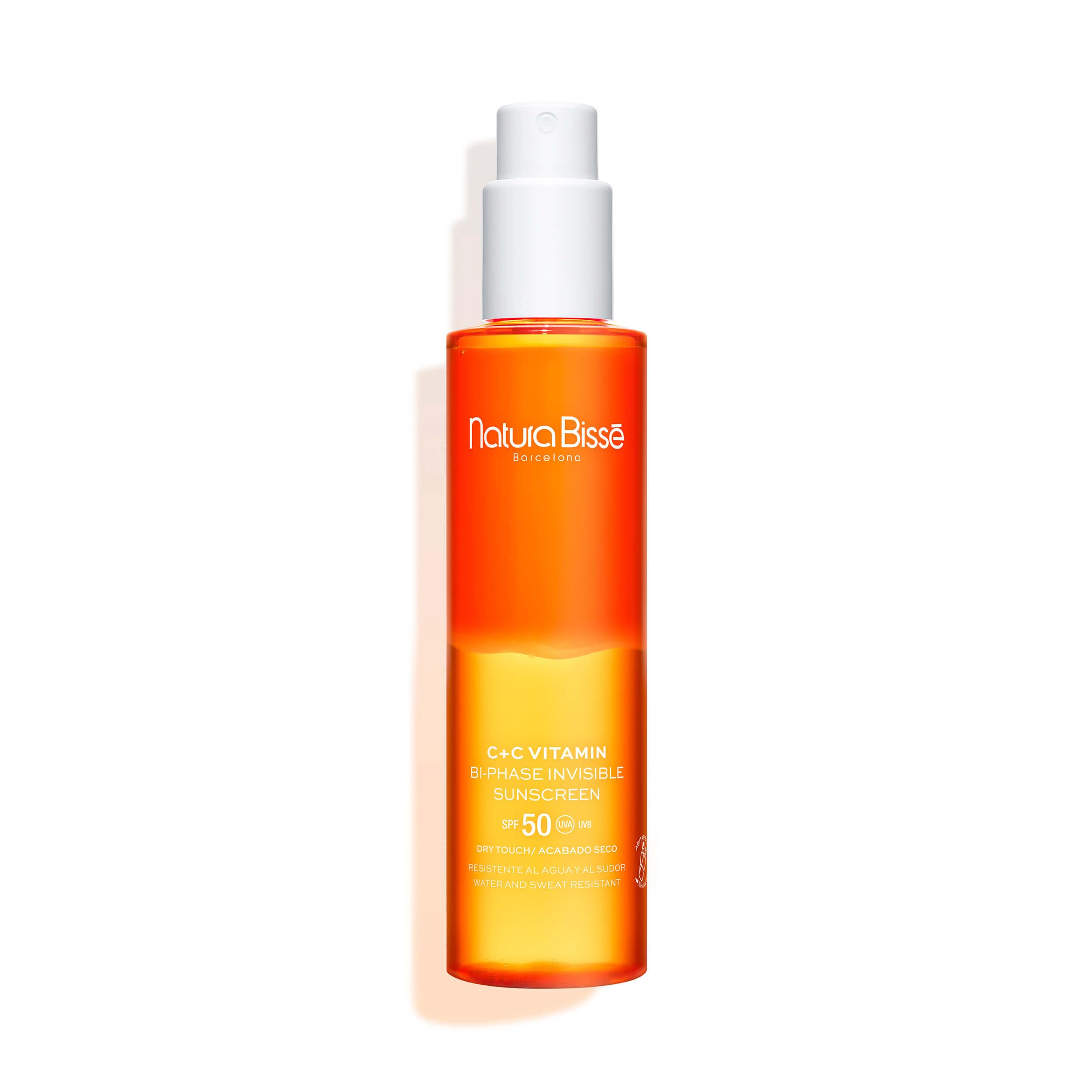 Natura Bissé C+C Vitamin SPF 50 Bi-Phase Invisible Sunscreen | Protector Solar Bifásico en Spray para Cuerpo con Aceite de Pepita de Uva y Vitaminas C y E | 200 ml