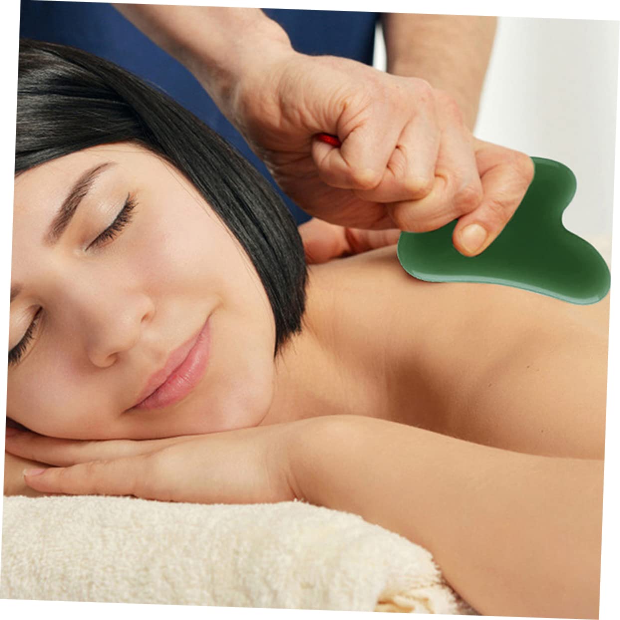 Mikinona Gua Sha Scraping Massager Jade Board Face Body Massage Stick Skin Care Tool