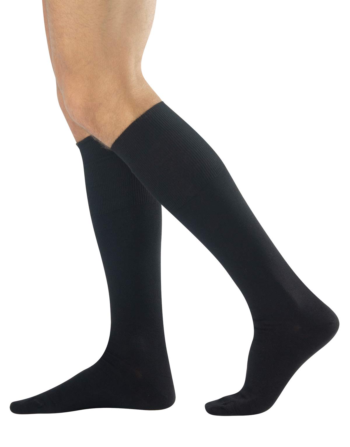 CALZITALY – PACK 2 PARES Ejecutivos de Hombre | Calcetines de Algodón Cálido | Negro, Azul Marino, Gris, Marrón | 39/42, 43/46 | Made in Italy