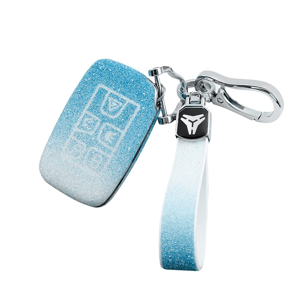 Ontto Custodia Per Chiave Auto Adatta Per Land Rover, Protezione A 360 Gradi, Guscio In Metallo, Portachiavi In Pelle, Adatto Per Range Rover Discovery Evoque LR2 LR4, Marrone - Foto 3