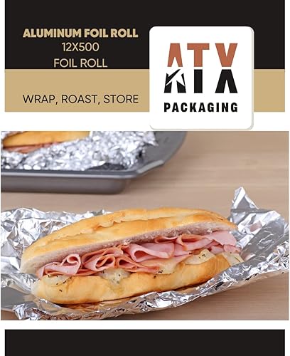 Miniatura 3 de ATX Packaging, Rollo de aluminio de aluminio, papel de regalo, 12 pulgadas x 1000 pies