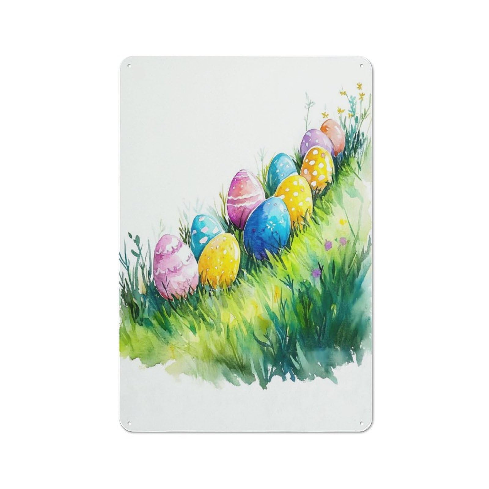 Metal Plaque 30x20cm with Easter Egg Hunt for Pub Or Café, Retro Decor, for Pub Decor Enthusiasts Refreshing A Room in Autumn