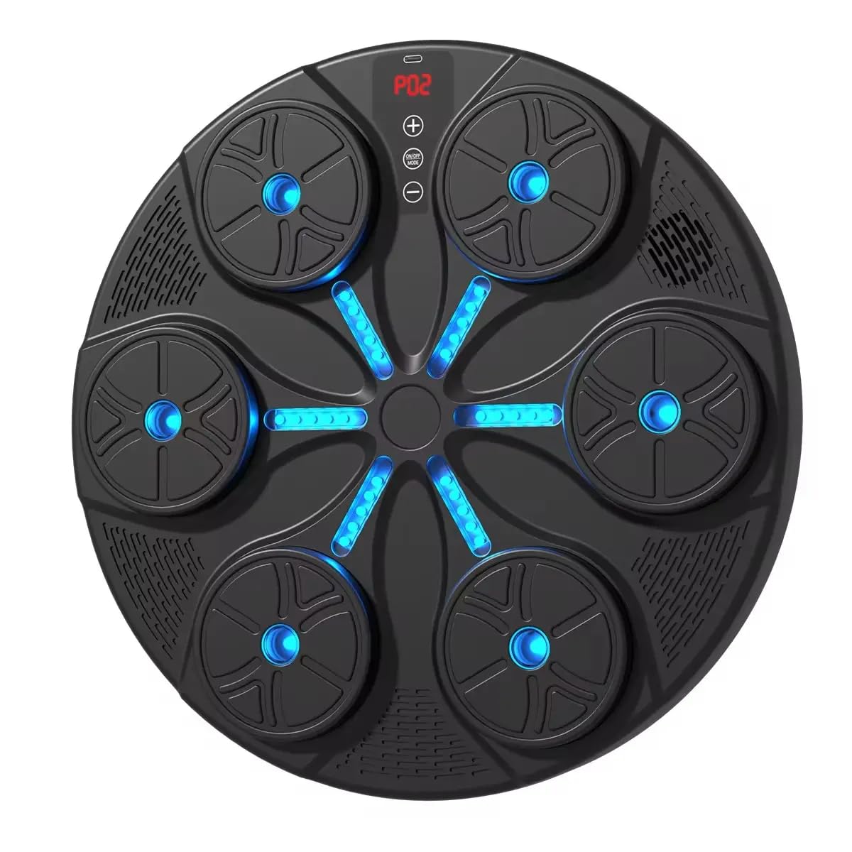 Bluetooth Music Boxing Machine with Punching Gloves; Wall-Mounted Trainer for Kids & Adults; LED Electronic Boxing Target for Stress Relief, Hand-Eye Coordination; 9 Speed Modes; Home Gym Essential