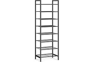 SONGMICS | Vertical Shoe Shelf Space Saver Storage 8-Tier Narrow Shoe Rack...